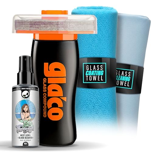 detailmate Kit de polissage pour verre idéal pour la préparation du vitrificateur: Soft99 Glaco Glass Compound Roll On 100ml + nettoyant pour vitres de...