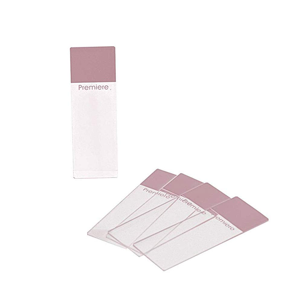 Glass Microscope Slides w/Beveled Edges (2 Boxes, 72/Unit) – Pink Color Frosted End Microscope Slides – Essential Microscope Accessories for Science Lab Equipment - Microscope Slide Samples Supplies