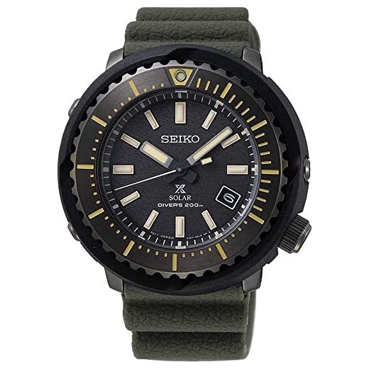 SEIKO Prospex Street Sports Solar Diver's 200M Military Green Silicone Band Watch SNE543P1