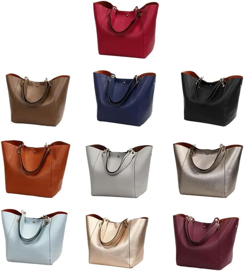 [ZHQHDN] 財布 トップハンドル ハンドバッグ PU レザー 脇の下バッグ 大容量トートバッグ クラシック レディース ショル