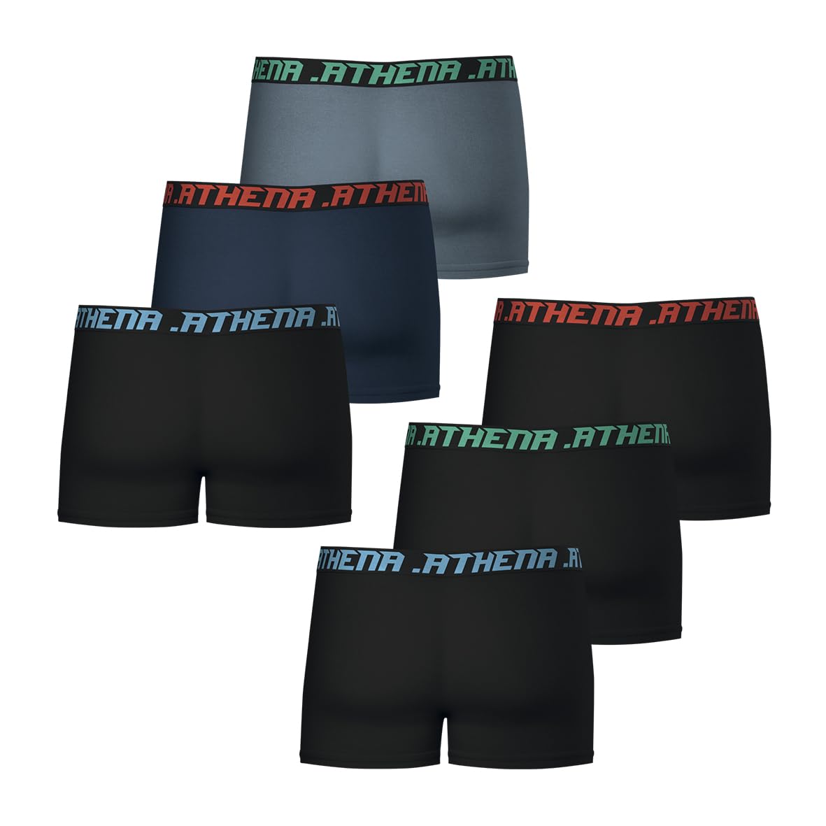 Athena - Lot de 6 Boxers Homme Trio Essentiel