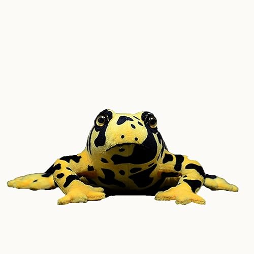 Miniatura 2 de Tiny Heart Kawaii - Juguete de peluche de rana venenosa con cinta amarilla, 6.29 pulgadas, color amarillo, súper suave, adorable figura de peluche