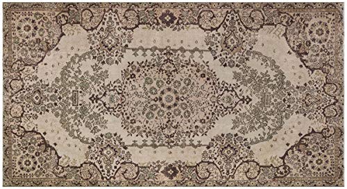 Tapis turc fait à la main vintage grand format marron ALLMODE - 2