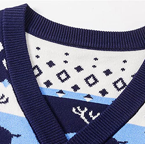 Toddler Cute Reindeer Cardigan Long Sleeve Knit Print Christmas Sweater Kids V-Neck Button Loose Fall Winter Tops3