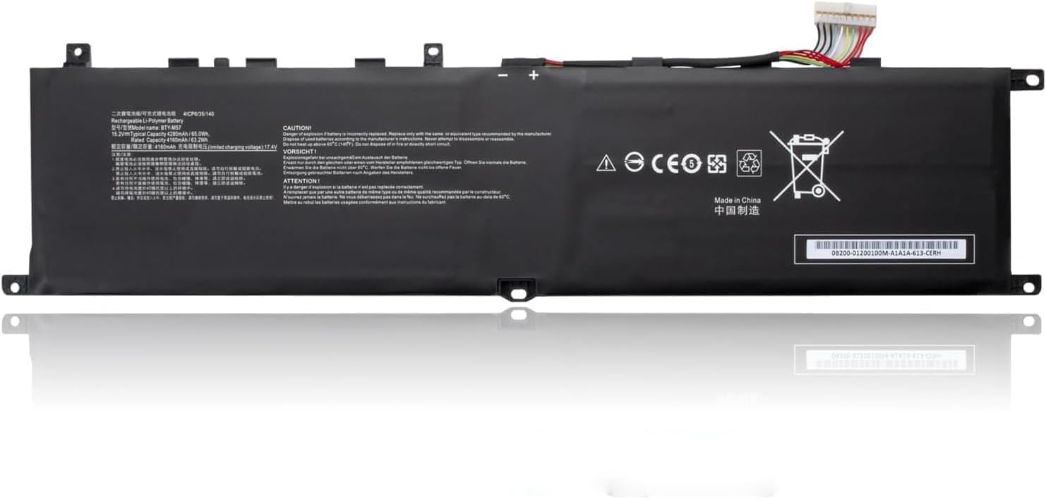 Batterie BTY-M57 4ICP6/35/140 compatible MSI GP66 GP76 Leopard Vector 12UG 11UH - 3