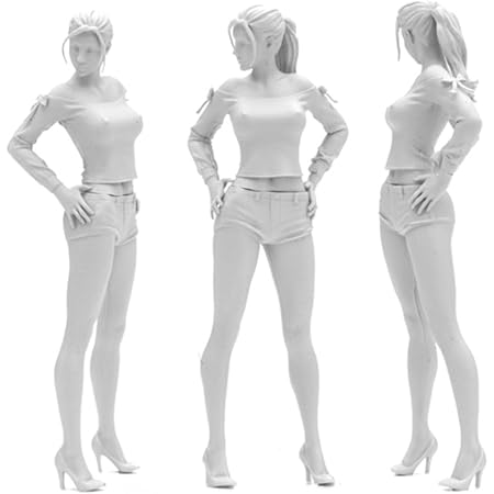 Amazon Co Jp 1 24レジンモデルフィギュアキットgk 女性役 未組み立て未塗装キット ホビー