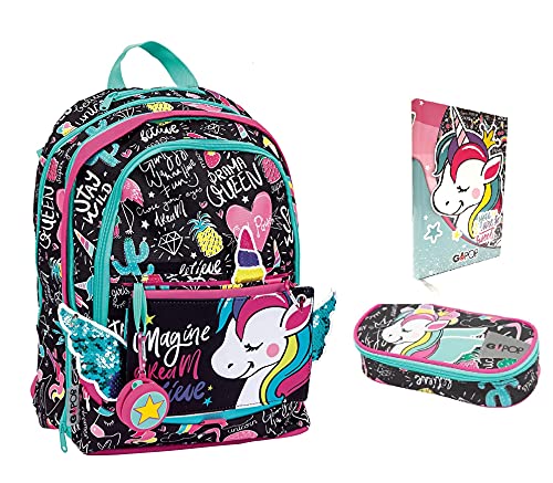 ZAINO TROLLEY SPINNER GOPOP UNICORNO - La Piramide