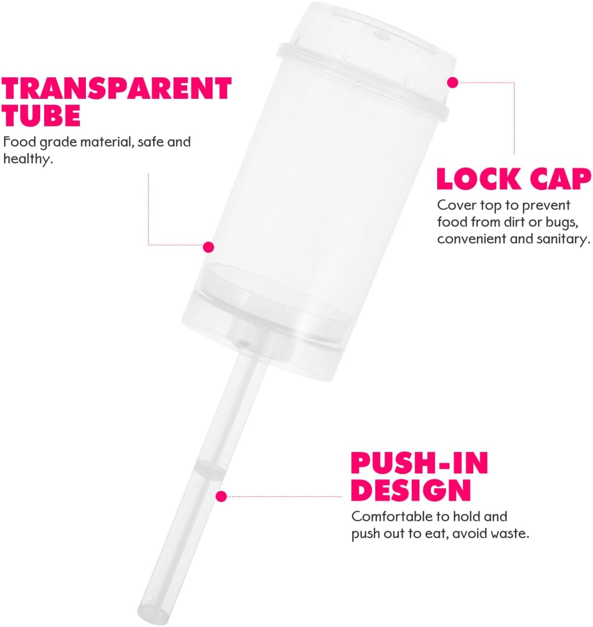 DOITOOL Cake Drum Push Cake Containers with Lids - 30 Pack Clear Plastic Push Pops for Desserts Cupcakes and Ice Cream