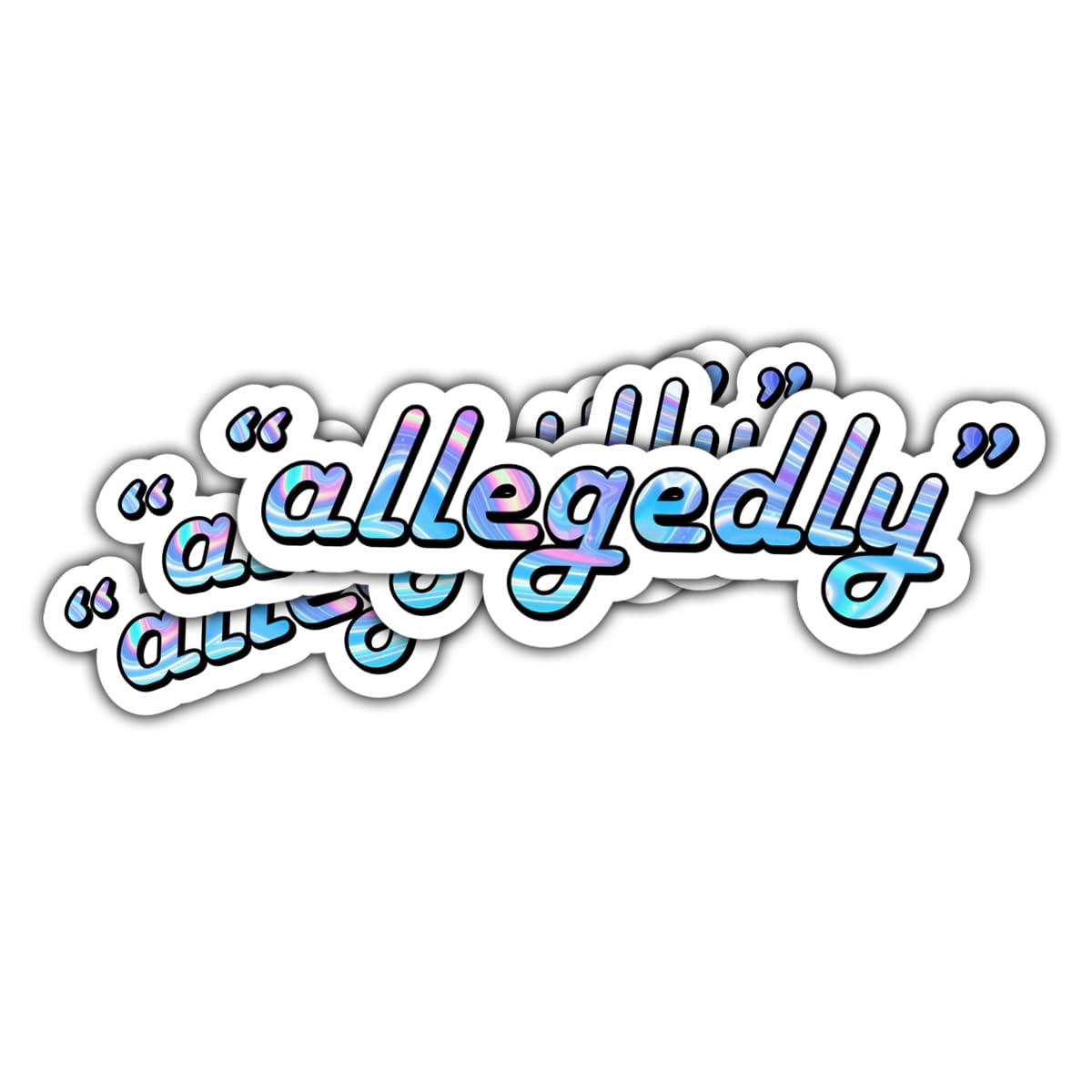 3 Pcs Allegedly Sticker Funny Vinyl Sticker Decal Funny Lawyer Gifts Attorney Allegedly for Men Gift Decorations for Laptop Water Bottle Tumbler Phone Case Hat Helmet Gifts 3"x3"