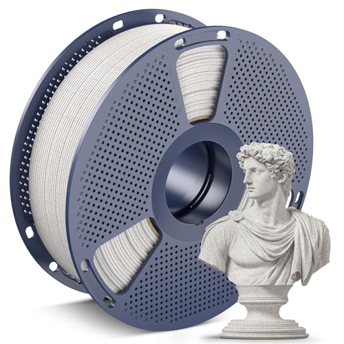 SUNLU PLA Marmor Filament 1.75mm 600 mm/s High Speed 3D Drucker Filament Marble PLA Natürliche Marmorähnliche Textur 1KG Spule (2.2lbs) Maßgenauigkeit +/- 0.02mm Hellkastanienbraun Marmor