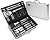 Vysta 21 Piece Grill Accessories Tools Set - BBQ Utensils with Carrying Case - Stainless Steel Outdoor Cooking Grilling - Barbeque Kit Includes Brushes, Flat Spatula, Barbecue Scraper and Meat Tongs