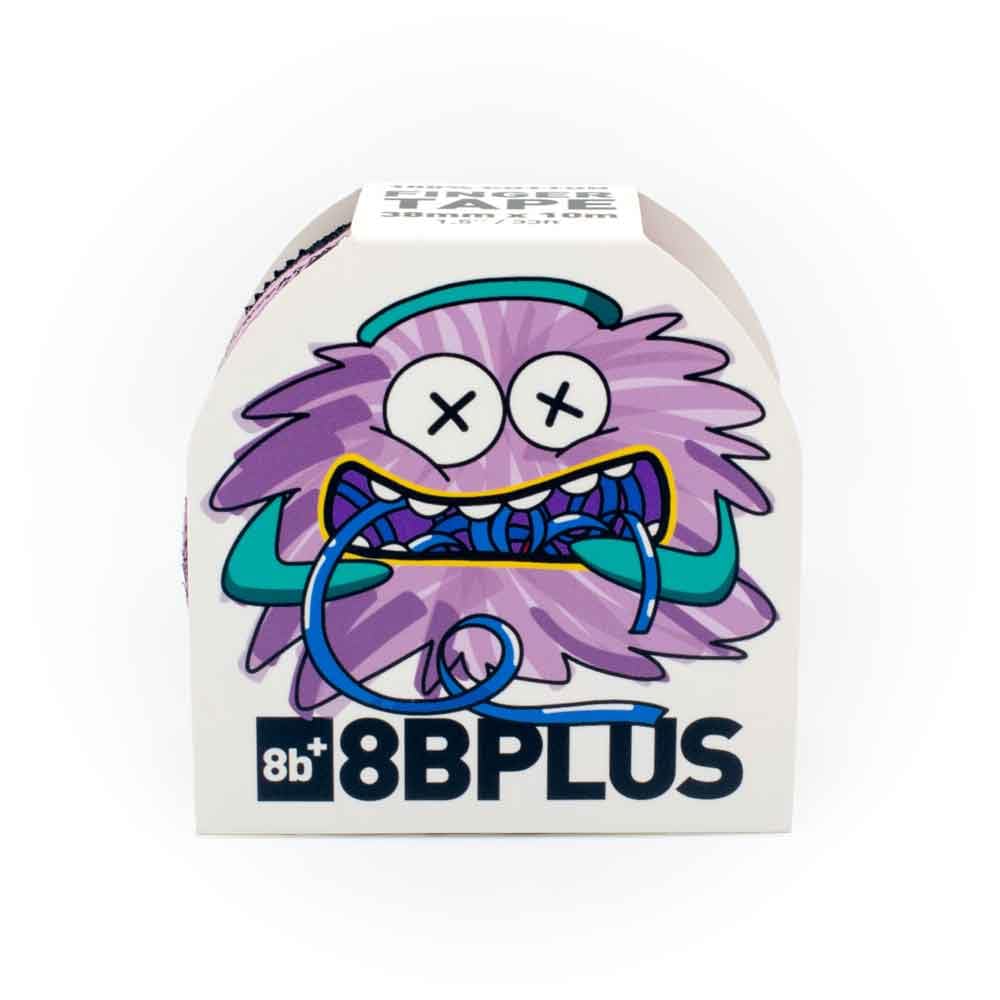 8BPLUS Cinta adhesiva para dedos 38mm x 10m para escalar, boulder, deportes de fuerza (Morado con estampado)