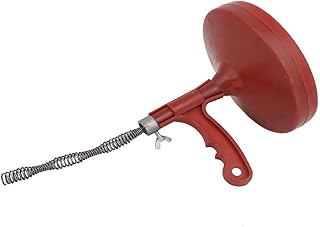 New Lon0167 Drain Augers Featured Clogs Remover Sewer reliable efficacy Sink Plumbing Pipe Cleaner 1/5-inch by 13-Feet Spring Steel Cable Black(id:655 6a 91 5b8)