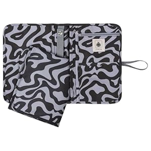 Elliena Windeltasche mit Unterlage für unterwegs, verstärktem Gummiband und Klettverschluss