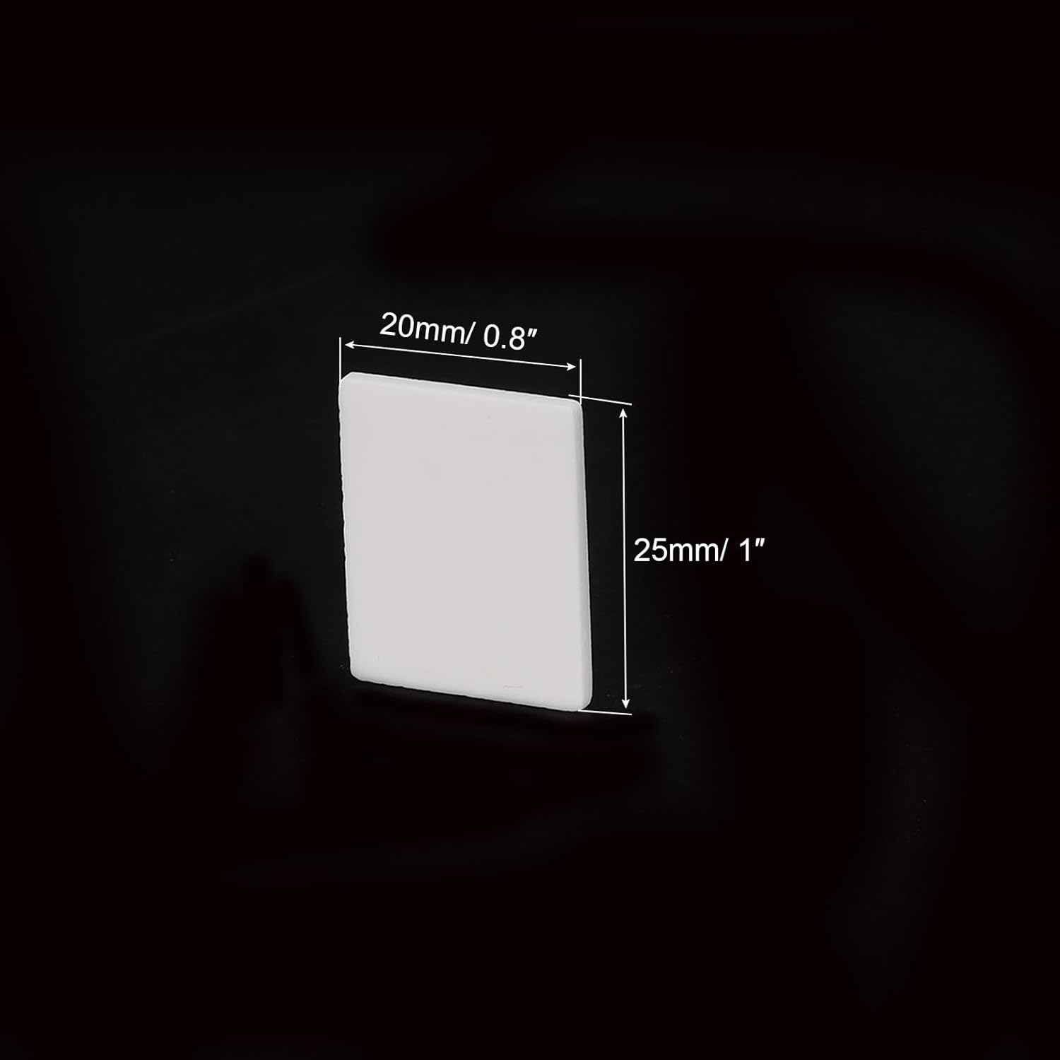 Alumina Ceramic Sheet Cooling Pad Insulating Sheet 5pcs High Hardness for MOS Transistor 25x20x2mm(1x0.8x0.08")