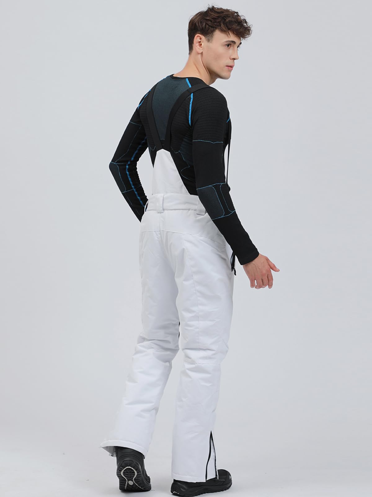 HOTIAN Pantaloni Sci Uomo antaloni da Impermeabile Antivento Pantaloni Staccabili Pantaloni Snowboard Neve Uomo Pantaloni Outdoor