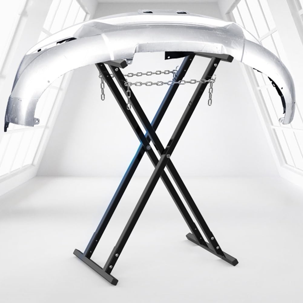 HJLKDYM Auto Body Bumper Stands, X-Type Adjustable Height Fender Spray Painting Rack, Foldable Steel Automotive Fender Frame for Repair Shop Garages(60x120cm/1pcs)