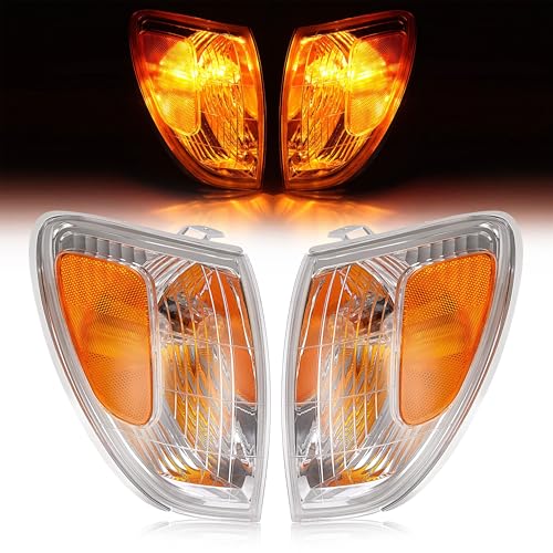 HECASA Pair Corner Light Compatible with 1998-2004 Toyota Land Cruiser Replacement for 8151060500 8152060370 TO2520167 TO2521167 Corner Lamp Driver & Passenger Side Clear Lens