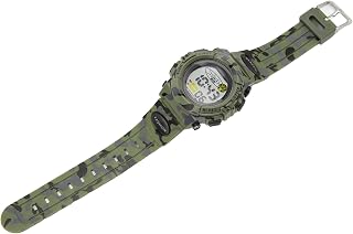 Men Chronograph Watch, Waterproof PU Strap Hour Reporting Noctilucent Chronograph Watch Stainless Steel Bottom Cover Buckle Multifunctional for Outdoor Sports
