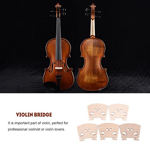 Violine Brücken, 5 STK Geige Saiten Brücken Handgefertigtes Ahornholz für Akustische Violine 4/4 Größe Violine Teile