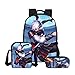 Produktbild Twhoixi Anime Tokyo Ghoul 3 Teile/Satz Kombination Rucksäcke für Jungen Mädchen Schule Bookbag Casual Umhängetasche Täglichen Beutel