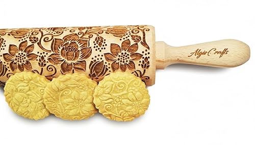 Miniatura 10 de CANNABIS ROLLING PIN PATRÓN CON HOJAS DE CANNABIS para COOKIES EMBOSSED