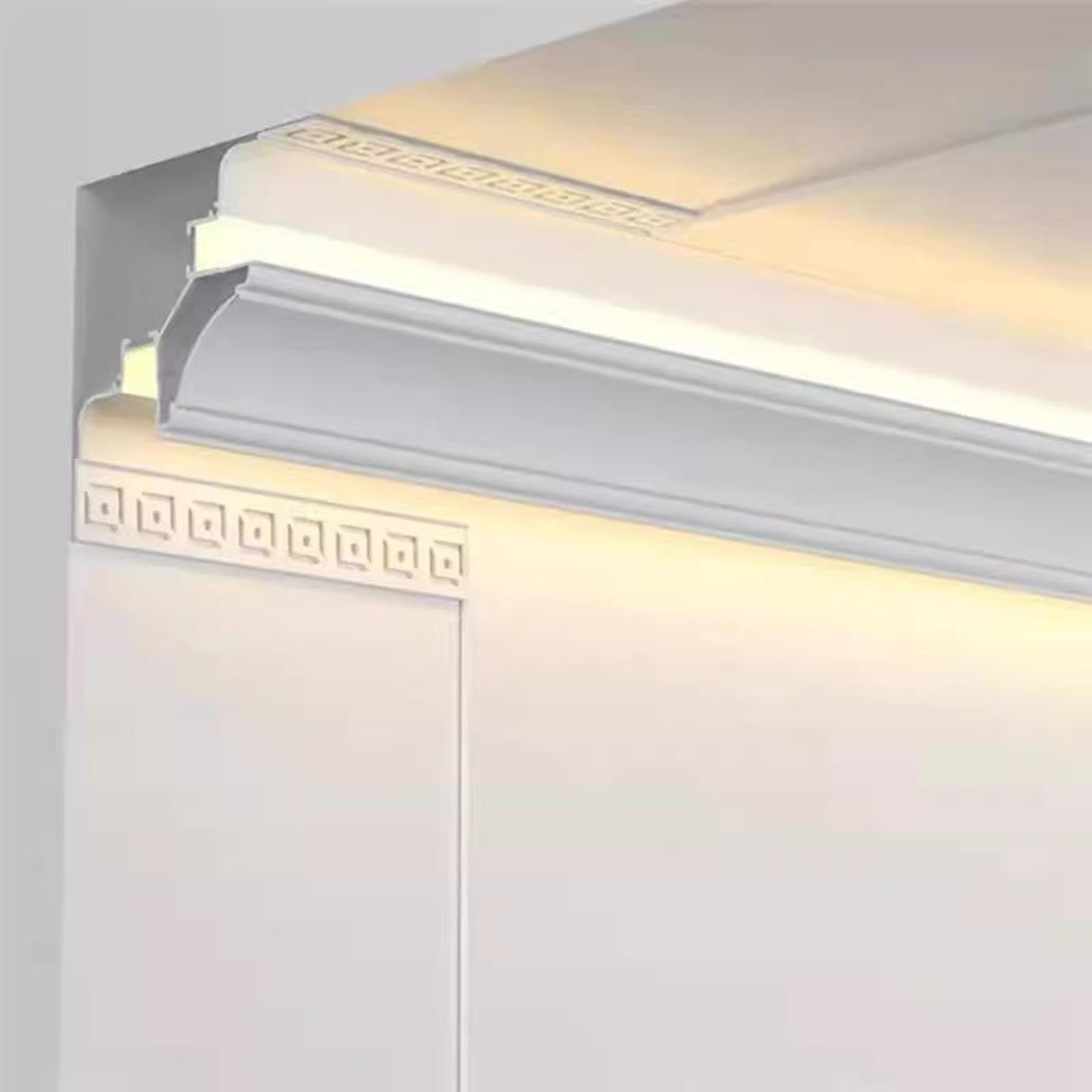 Aluminiowa taśma LED 3 m, dwustronna, do oświetlenia pośredniego, dekoracja sufitowa, ze śrubami, idealna do salonu i sypialni