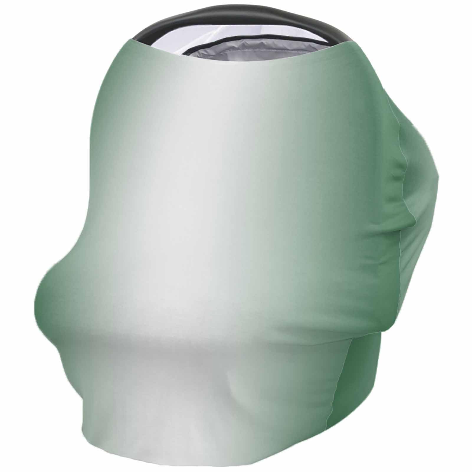 Nursing Cover for Breastfeeding Scarf, Dark Green White Gradient Baby Car Covers Super Soft Multi Use for Canopy Shopping Cart Cover Blanket Stroller Cover