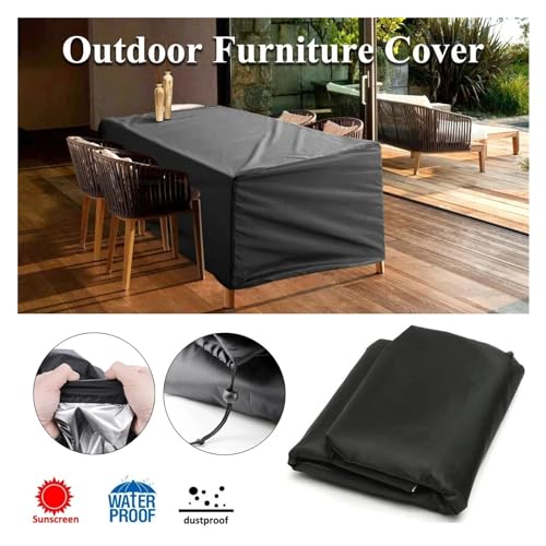 Housse pour meubles de terrasse bâche imperméable extérieure 145x90x105cm - 4