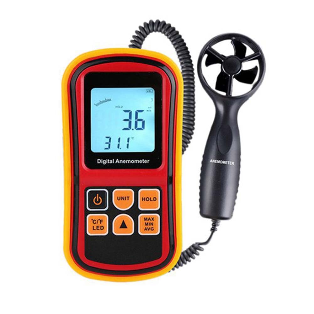 Anemómetro Gm8901, Medidor de Velocidad del Viento, Termómetro Digital de 45 M/S, Herramienta de Medición Portátil.