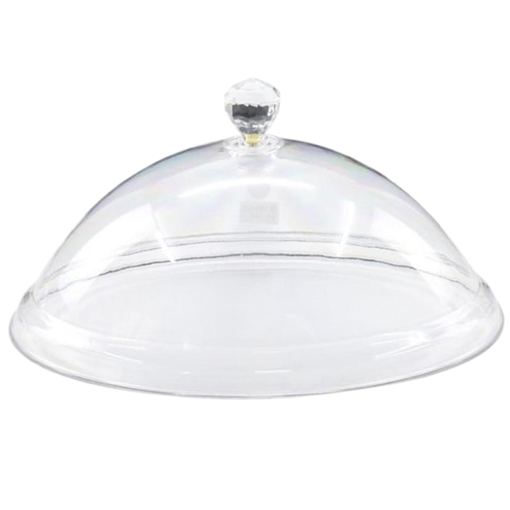 Cloche à gâteau Ronde en Acrylique Transparent de 25 cm avec poignée – Cloche à gâteau réutilisable de qualité Alimentaire pour présentation collations (Facile Nettoyer)