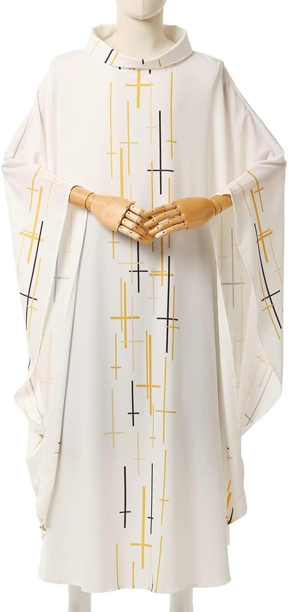 Chasuble for Priest Clergy Robes for Men Priest Church Costume Pastor Robe Celebrant Cape
