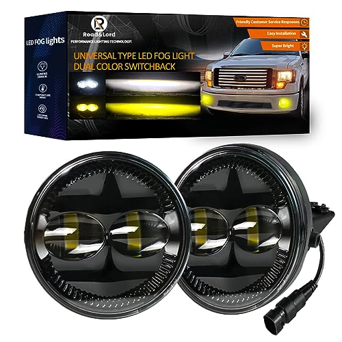 YUGAUNG Paar 3 inch ronde led-mistlampen DRL Angel Eyes 6000K 80W 8000lm 10-80 V DC led-project