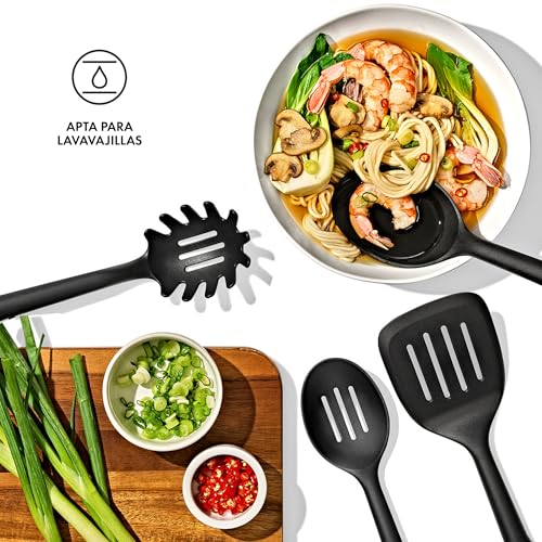 Cucharón-espumadera de nailon resistente al calor con cómodo mango antideslizante para cocina 7