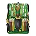 Produktbild Emoya Canvas Rucksack St. Patrick's Day Green Owl Gold Pot Beers Schultasche für Teenager Mädchen Jungen Bookbag College Schule Computer Tasche