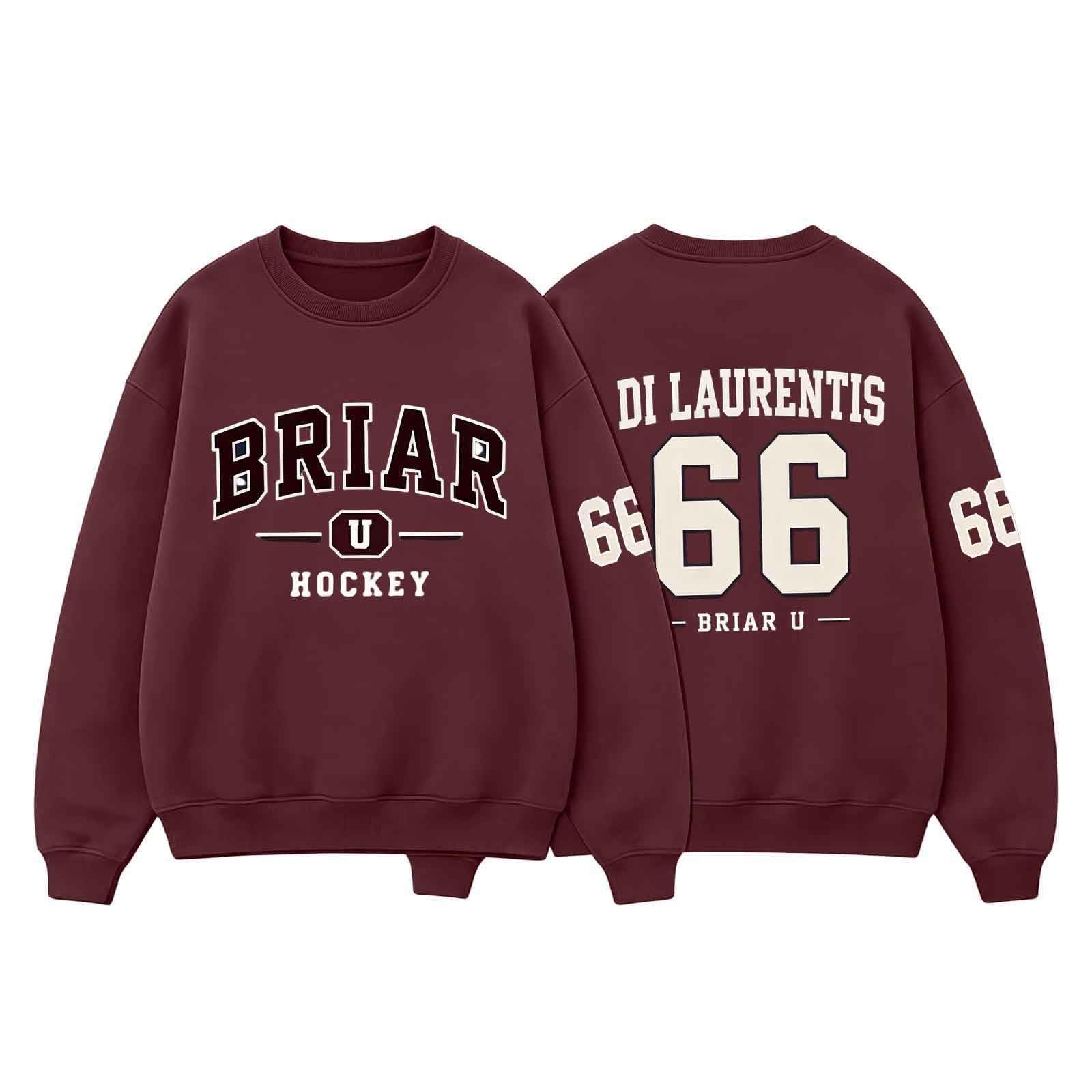 Off-Campus Sweatshirt Grahams 44 Di Laurentis 66 Briar U Hockey Merch Shirt