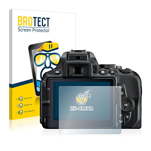 BROTECT Protector Pantalla Compatible con Nikon D5600 Protector Transparente (2 Unidades) Anti-Huellas