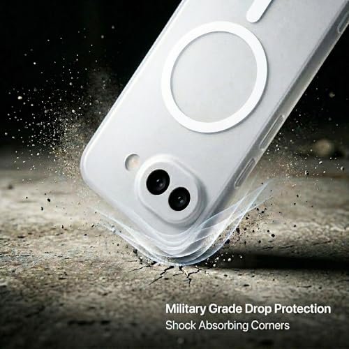 Image of amazon basics Luxury Paper Thin Back Case Cover for Google Pixel 10A 5G | Matte Finish | Compatible with magsafe | (White, Google Pixel 10A 5G)