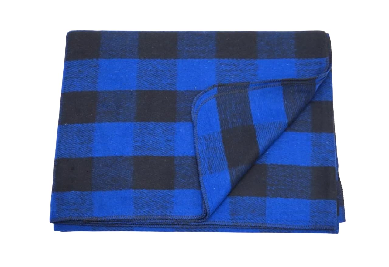 Couverture lestée plaid à carreaux chaud et grand pour vos nuits fraîches et le camping