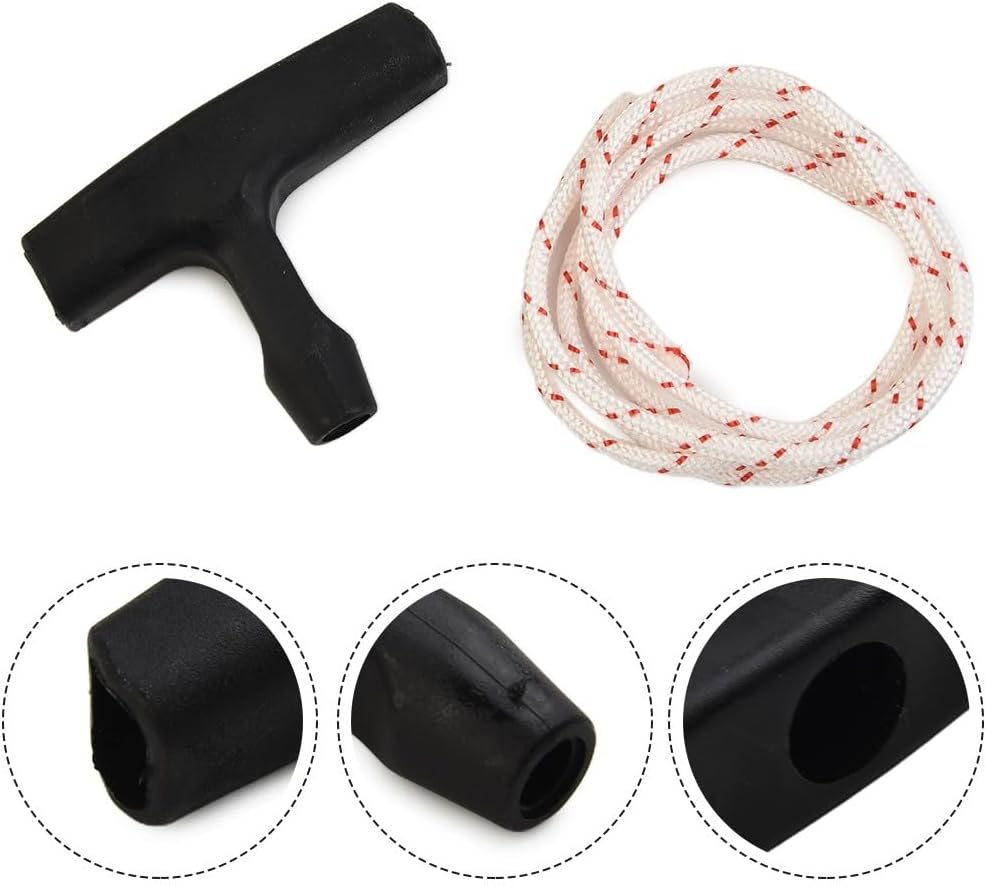 Elastostart Recoil Starter Handle with 4.5mm Rope, Compatible with STIHL TS400/TS410/TS420 and MS380-MS880 Series Chainsaws