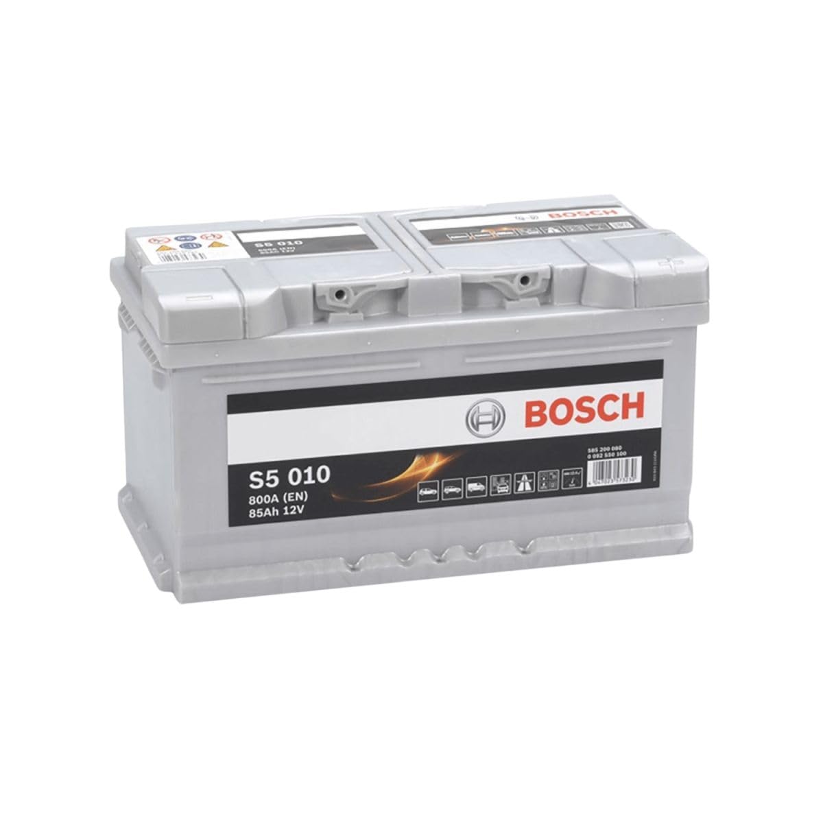 BOSCH Batteria 85, Ah 800, A/EN 0 092 S50 100 L 315mm B 175mm H 175mm Compatibilità con VW Golf 6 5K1, BMW 3 Sedan E90 3 Sedan E46, RENAULT Trafic 2 Furgonato FL, AUDI A3 Sportback 8PA
