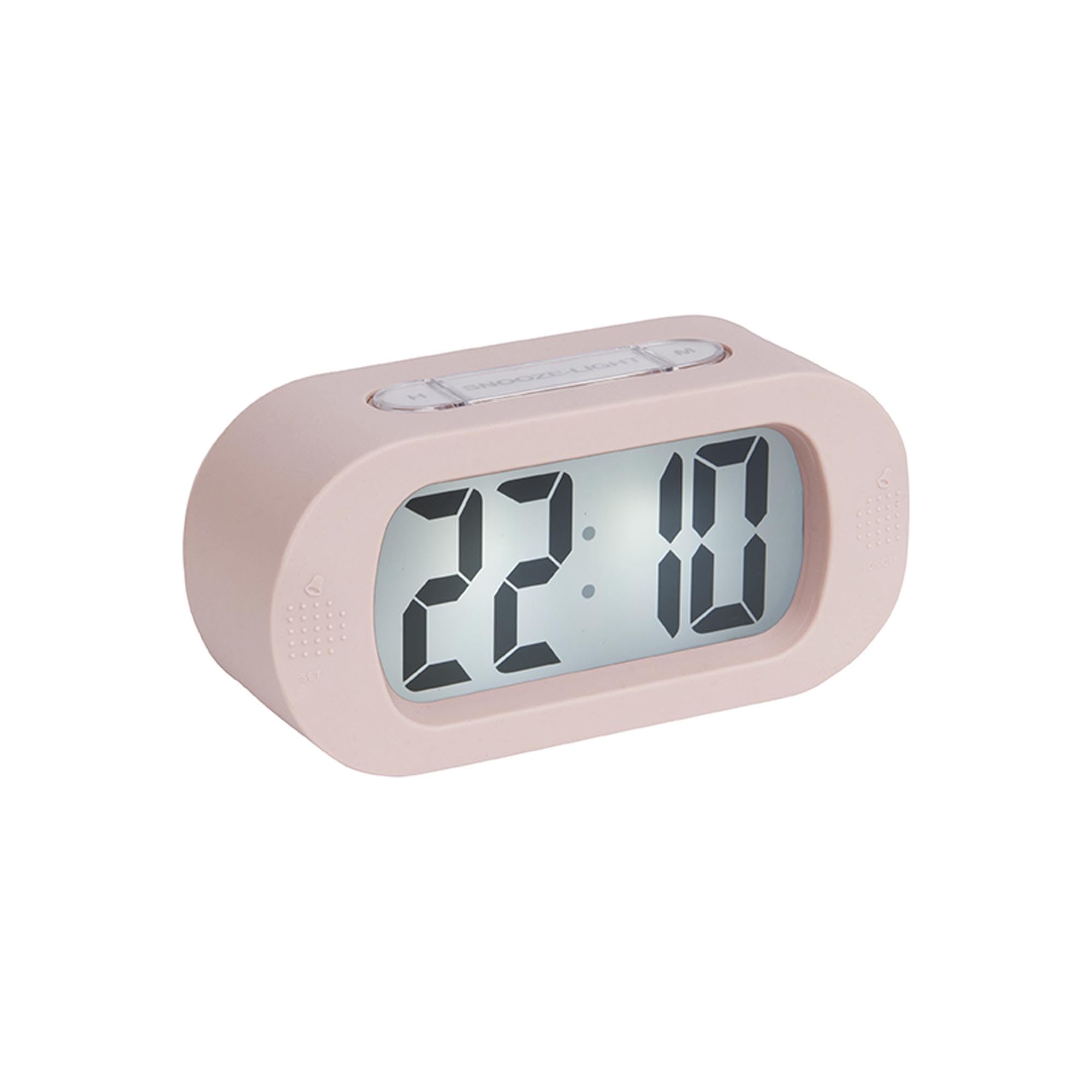 Karlsson Pink Rubber Alarm Clock - Silicone - 7 X 14 X 5 Cm (H X W X D)