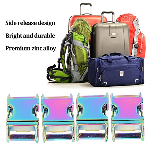 4Pcs Side Release Buckle 25x47mm Metal Buckles Side Release Clasp for Backpack Dog Collar DIY(Colorful), 12 * 7 * 3cm - Image 4