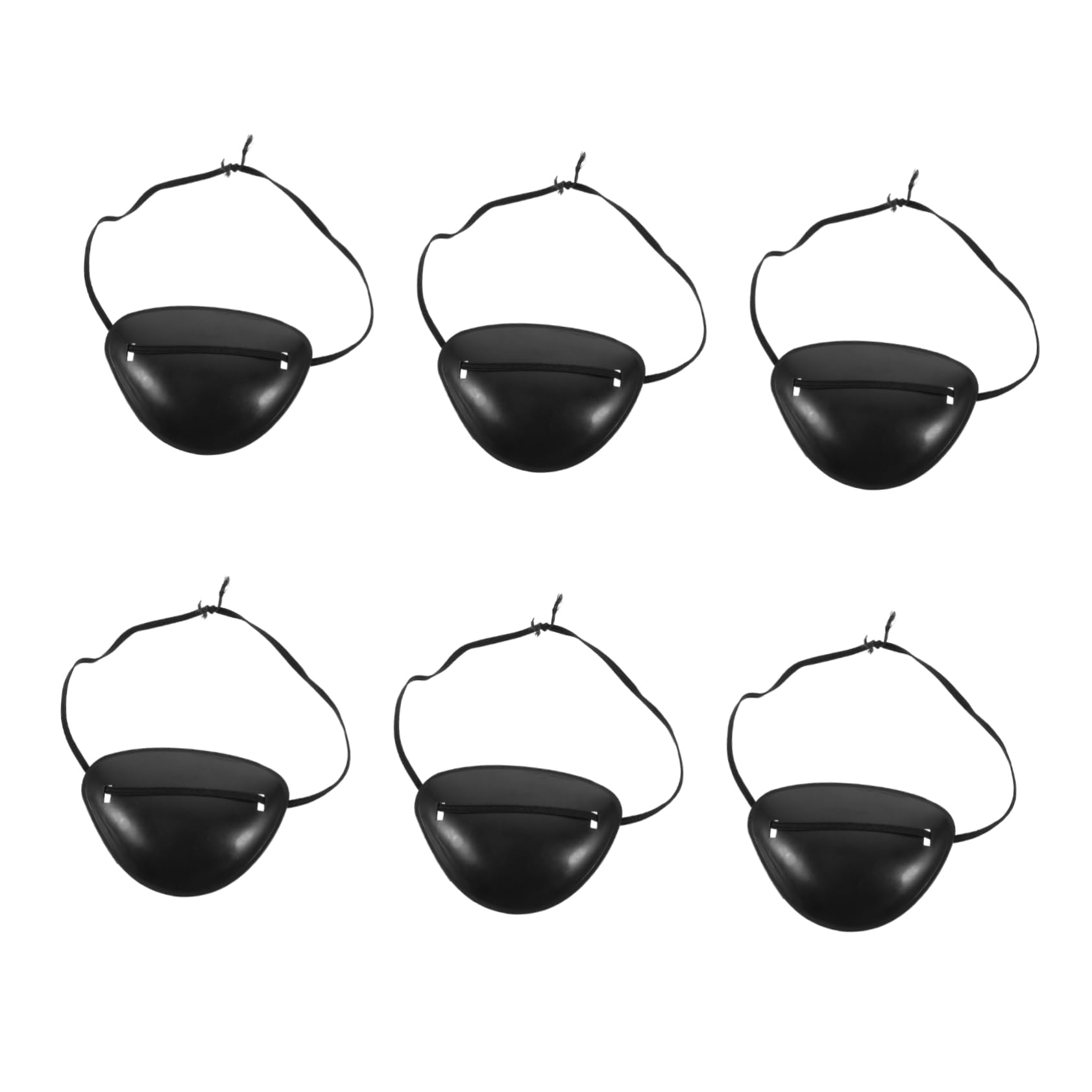 GAROZATION 6pcs Pirate Eye Mask for Halloween Party Comfortable Black Eye Patch Cosplay Blindfolds