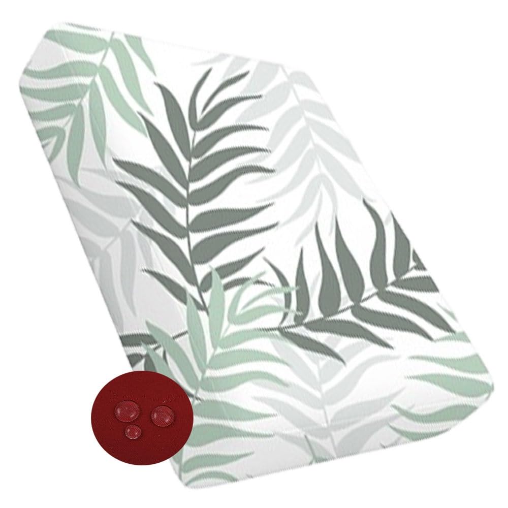 VEAI Waterproof Sofa Seat Cushion Cover with Zipper, 60x60cm & 50x50cm, Chair Seat Pads Cover for Indoor & Outdoor Patio Rattan Furniture(A20,50x45x10 cm)