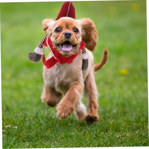 Disfraz de perro Santa Navidad traje cálido y transpirable miniatura 7