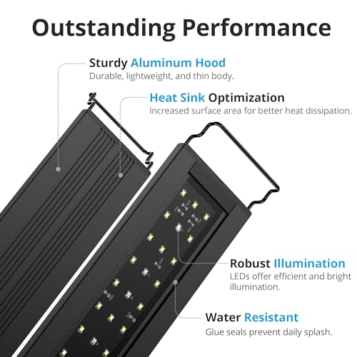 Nicrew N81211 C10 Plants Led Aquarium Light, 12-18 In, 9 Watts, Full Spectrum Fish Tank Light thumb #4