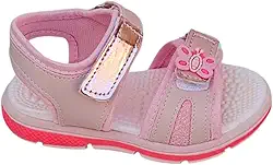 Sandália Papete Infantil Feminina Menina Anatômica Escolar Rosa Tiras Auto Colantes Pink Borboleta Presente Natal Macia Confortável - Linha Premium