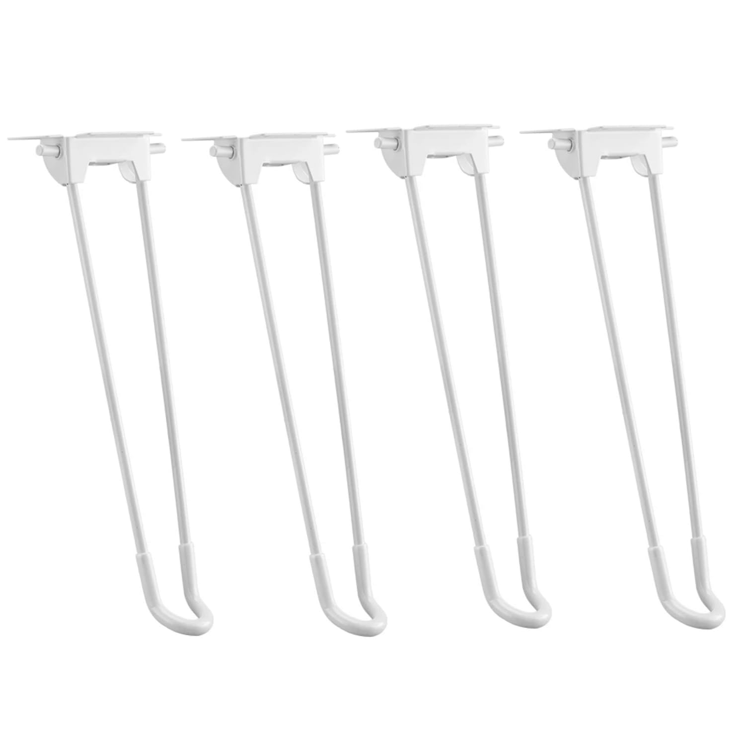 GHHVFEC Metal Hairpin Legs for Furniture, 4 Pcs Heavy-Duty Foldable Cold Rolled Steel Replacement Feet for Coffee Tables and Desks, Protectors and Screws Included