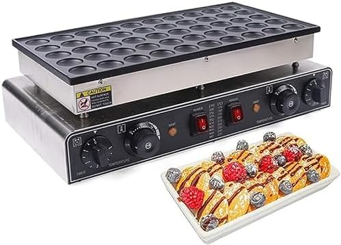 Commercial Electric Pancake Maker, Non-Stick Muffin Baker Machine, Stainless Steel Griddle for Home Kitchen, Cafe & Restaurant, Easy Clean, Quick Cooking